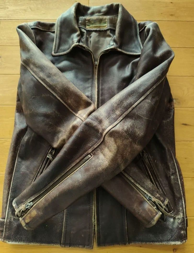 LVC Levi's リーバイス シボ革 レザージャケット 茶 M