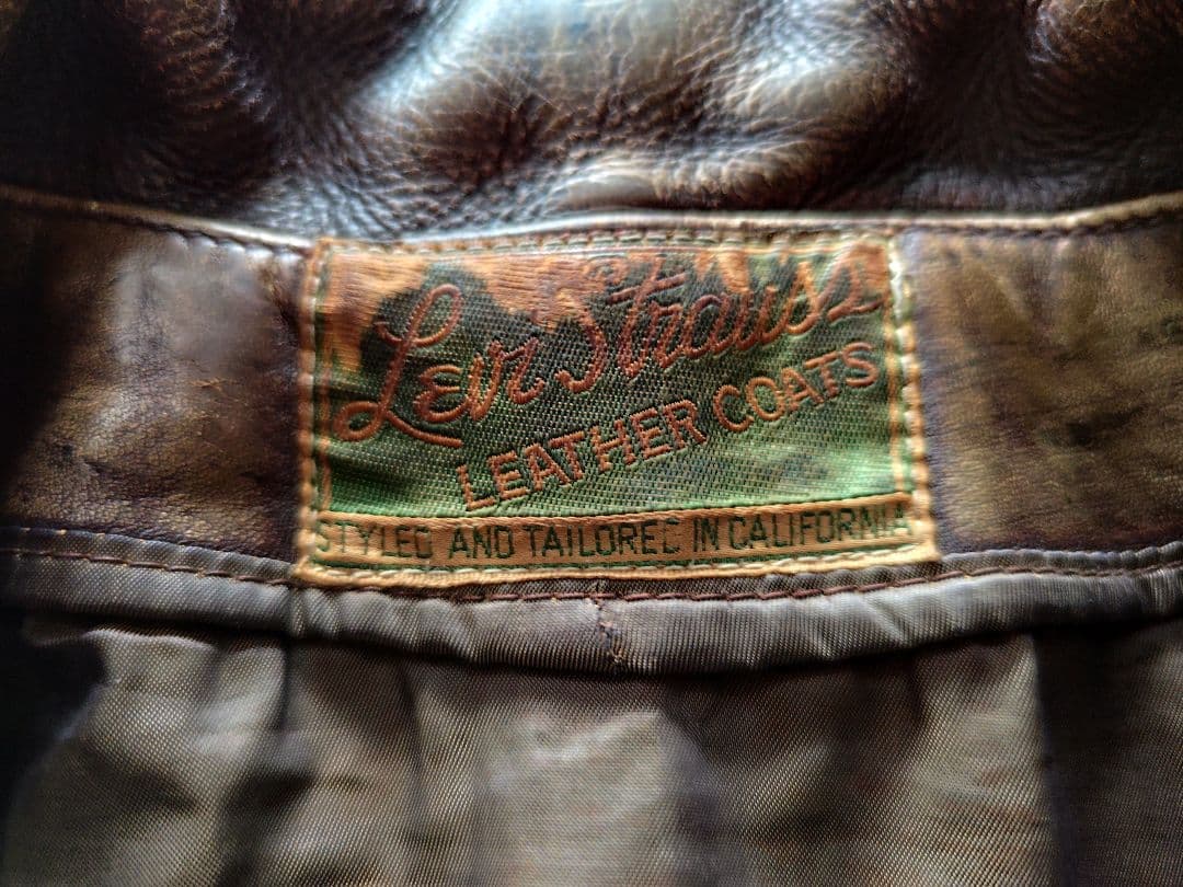 LVC Levi's リーバイス シボ革 レザージャケット 茶 M