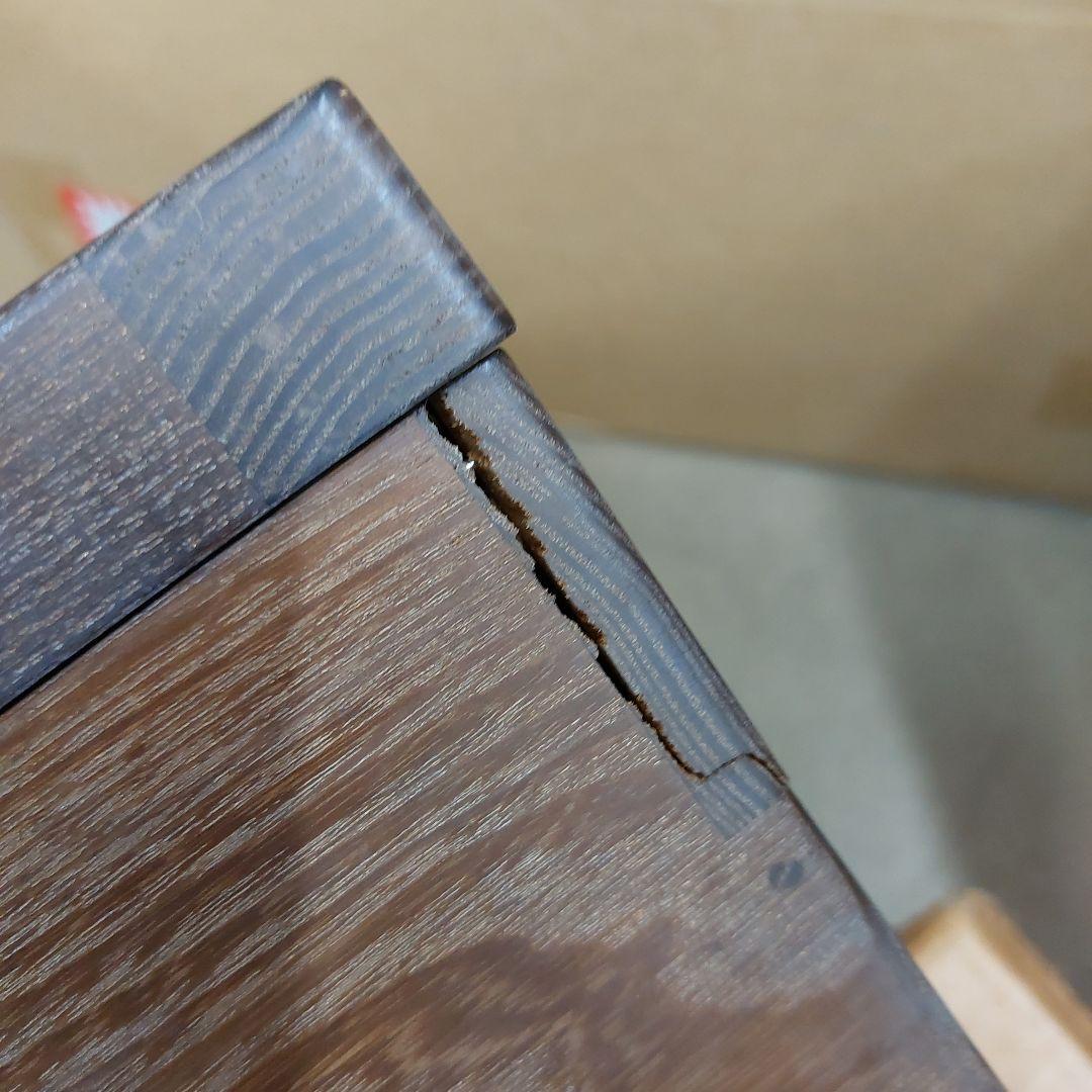 置き炉　野々島商店　茶道具 桑置き炉未使用 に近い 木の部分に2箇所 ヒビがあり