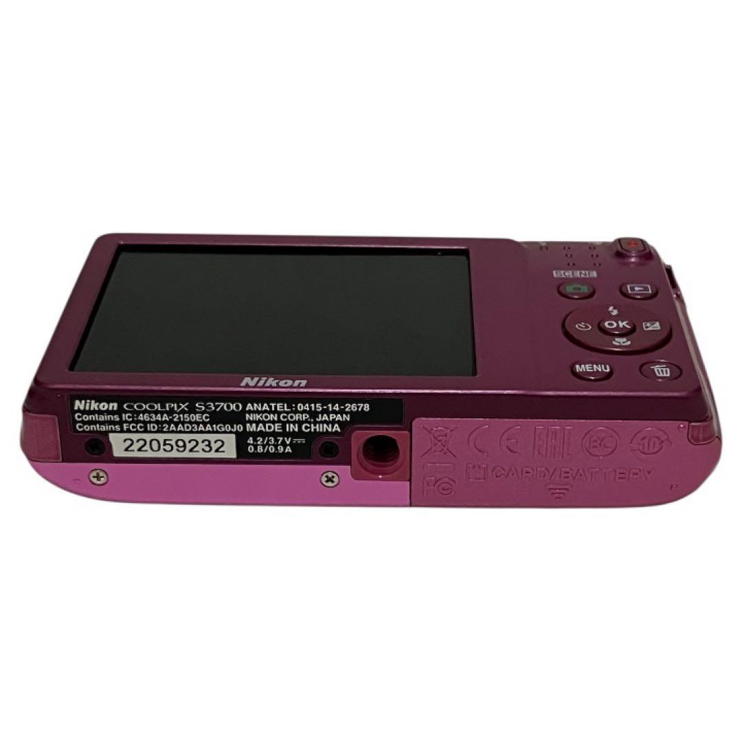 Nikon COOLPIX S3700 PK Wi-Fi搭載 デジカメ ピンク