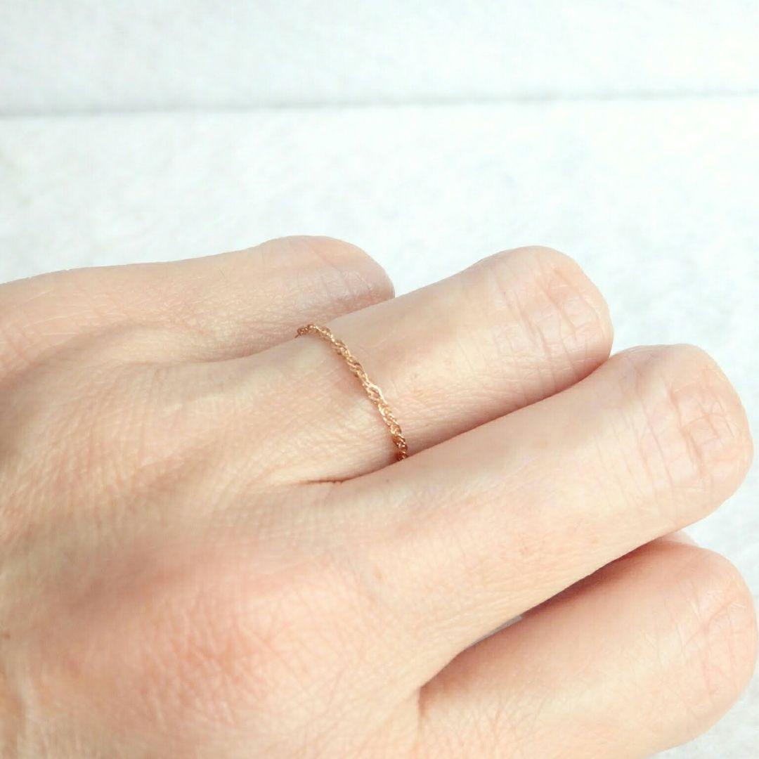 なおきち　k18リング　PG　チェーンリング　プラチナリング　つけっぱなし