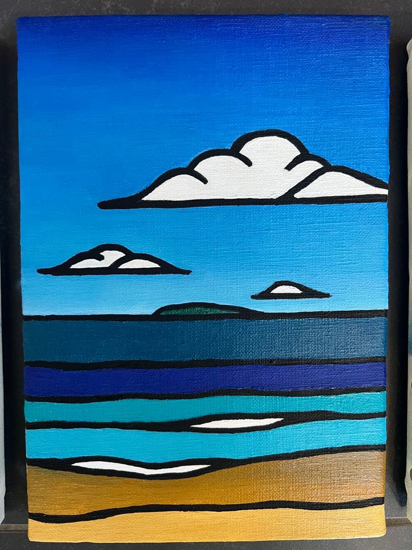 Yuigahama/KURO サムホールサイズ　✖️4 油絵　原画　風景画