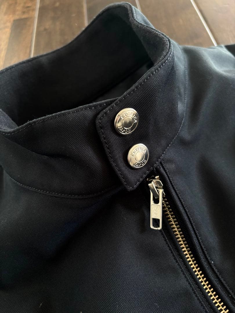 エディフィス/極美品 22AW ハリントンJKT シルバーボタン ブラック L