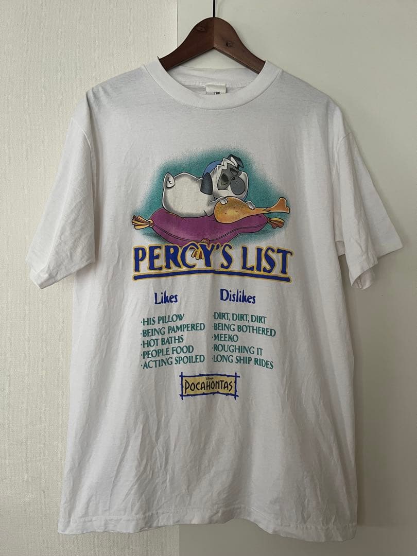 キ*ー様 ディズニー ヴィンテージ ポカホンタス パーシー リスト Tシャツ L