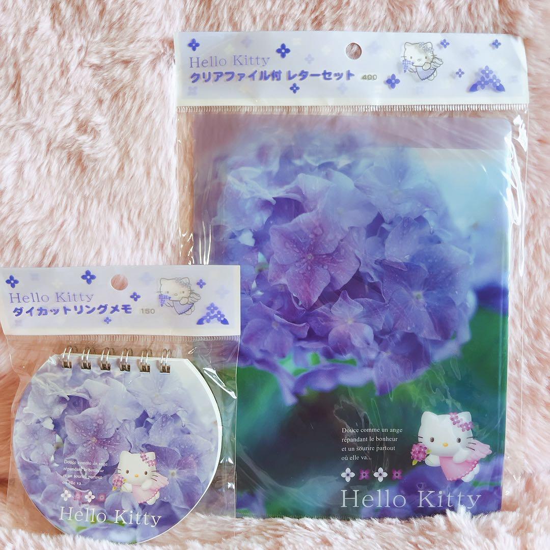 希少レア　ハローキティ　レターセット　メモ　フェアリー　アジサイ　2003
