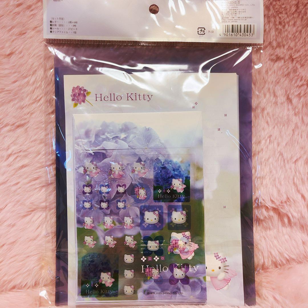 希少レア　ハローキティ　レターセット　メモ　フェアリー　アジサイ　2003