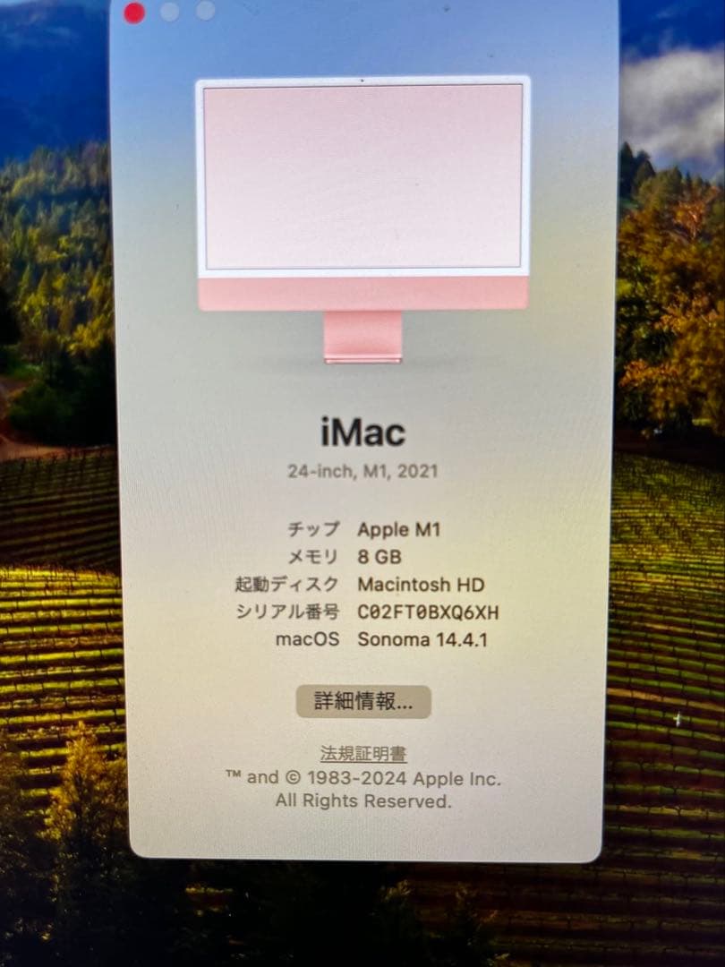 オレンジ iMac 24インチ 本体と箱付き