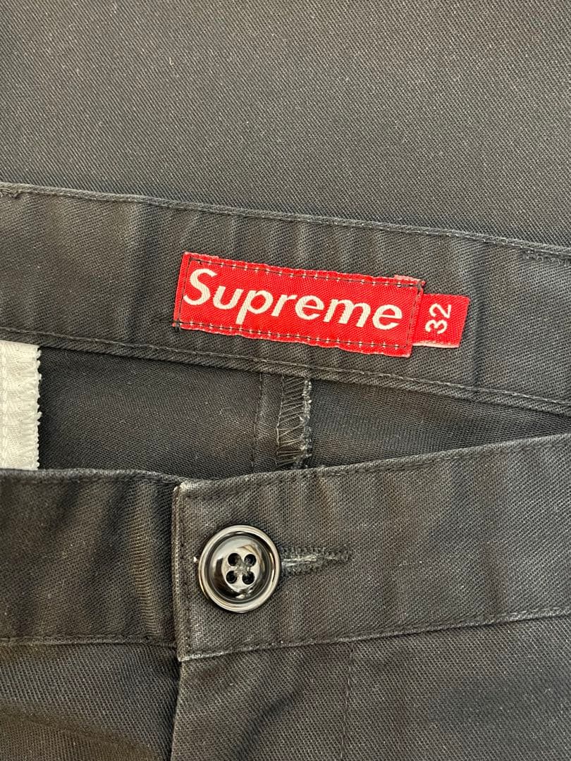 Supreme チノパン ブラック 32 ワークパンツ アメリカ製
