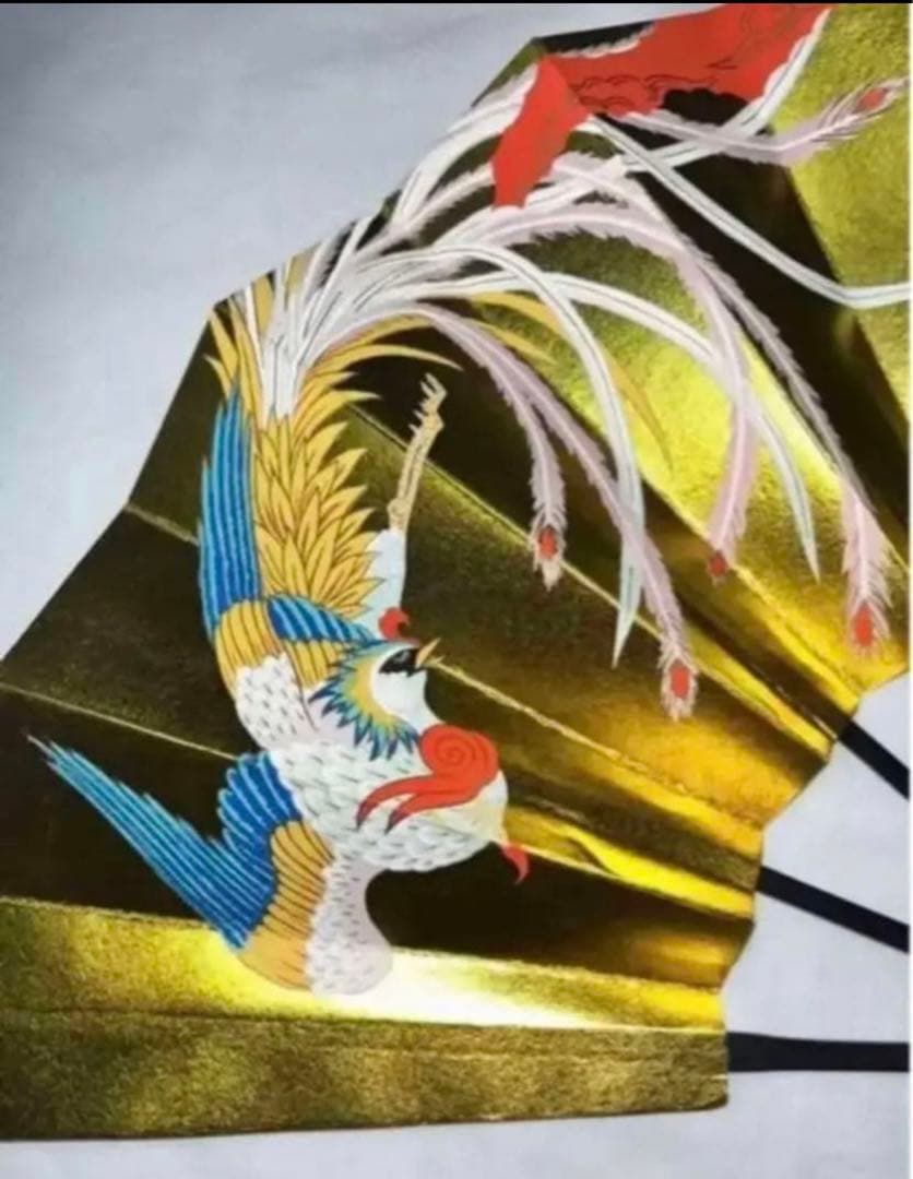 金色に鳳凰の飾り扇子