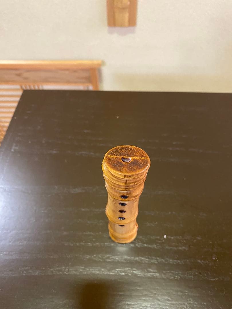 茶道具/香合『布袋竹 尺八香合』 中村孝也 作 共箱