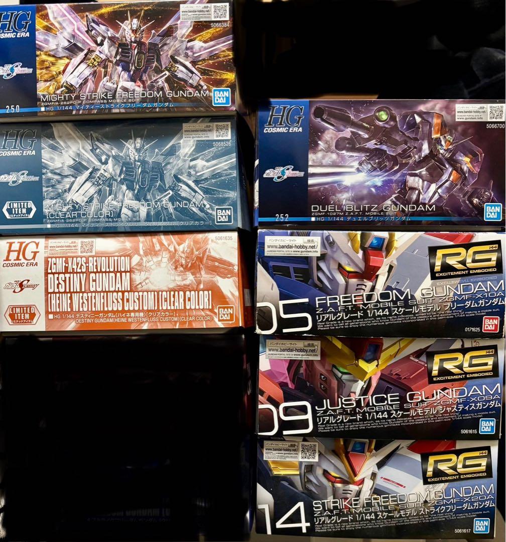 SEEDガンプラ7点　ストライクフリーダム　ハイネデスティニー　ジャスティス