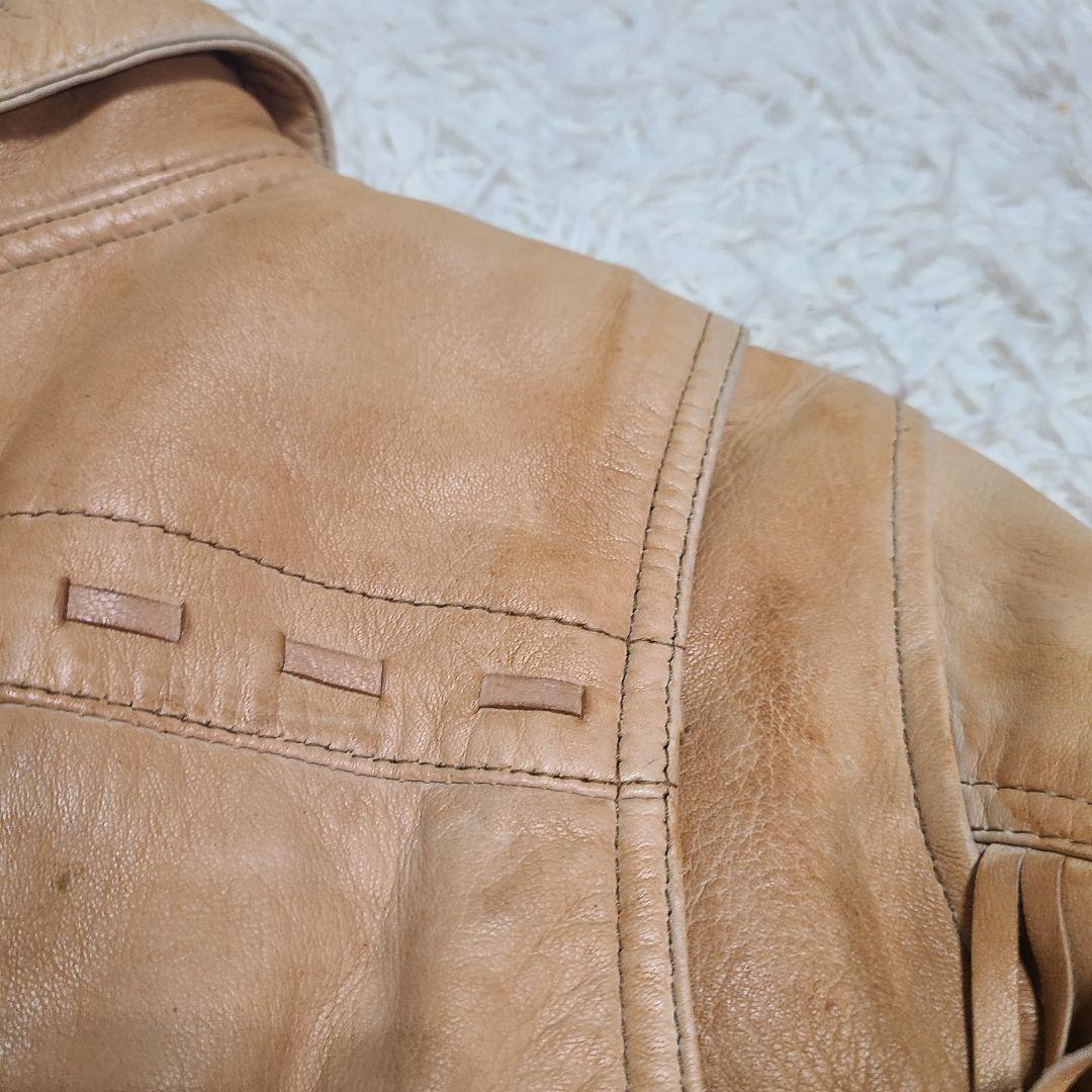 ヴィンテージ ハーレーダビットソン シングル ライダースジャケット ロゴ刺繍