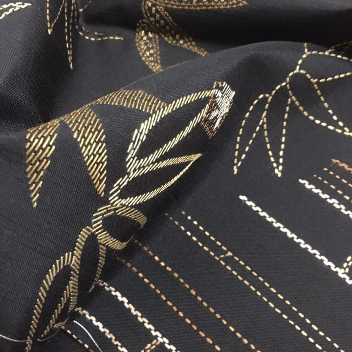 フ*ゴ様 本場縞大島紬　訪問着　正絹　刺し子