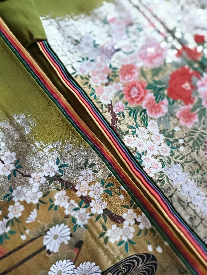 小柄さんの為のお仕立て　振袖フルセット　美品　華やか　丈151 裄66