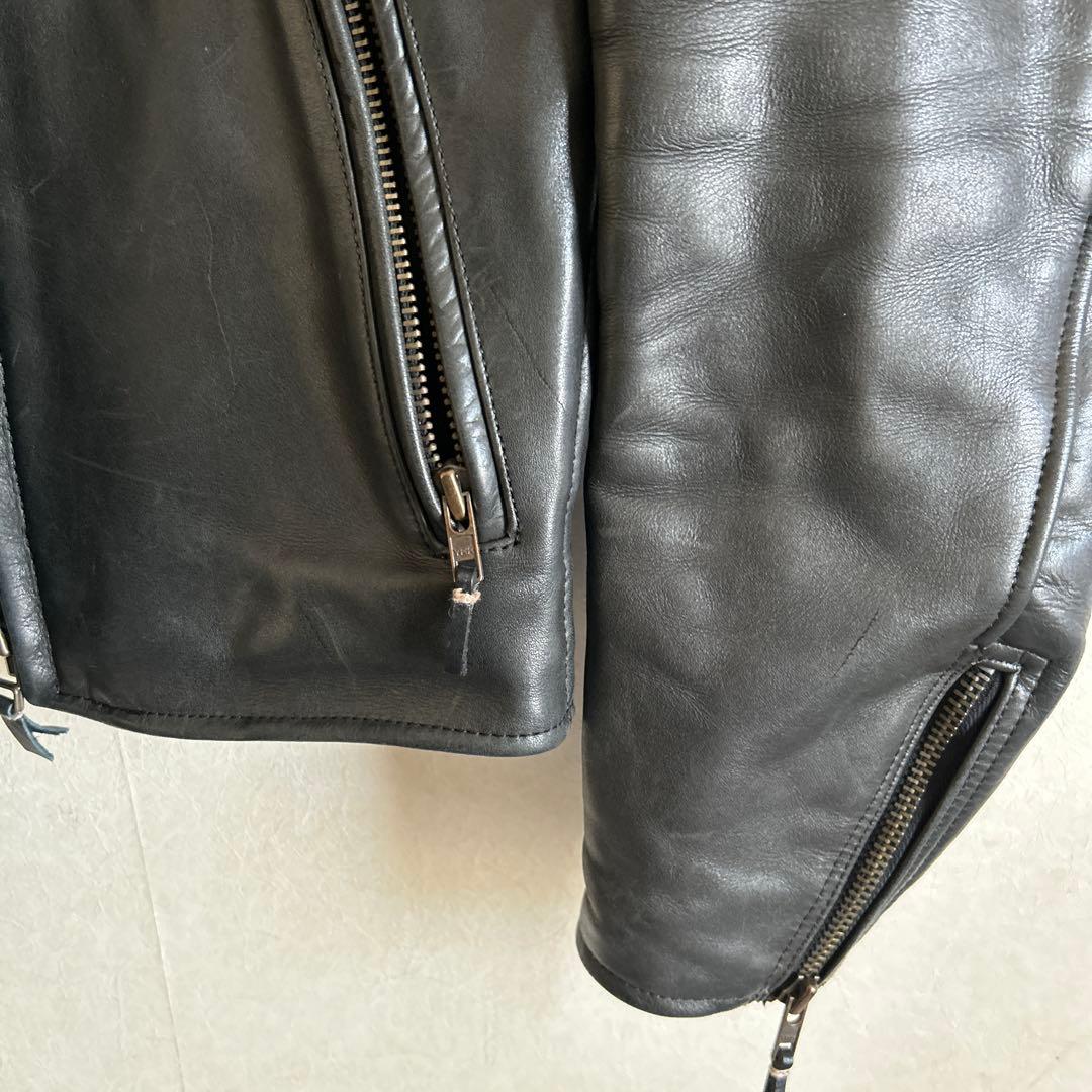 お値下げ！K'S LEATHER ブラックレザー シングルライダース