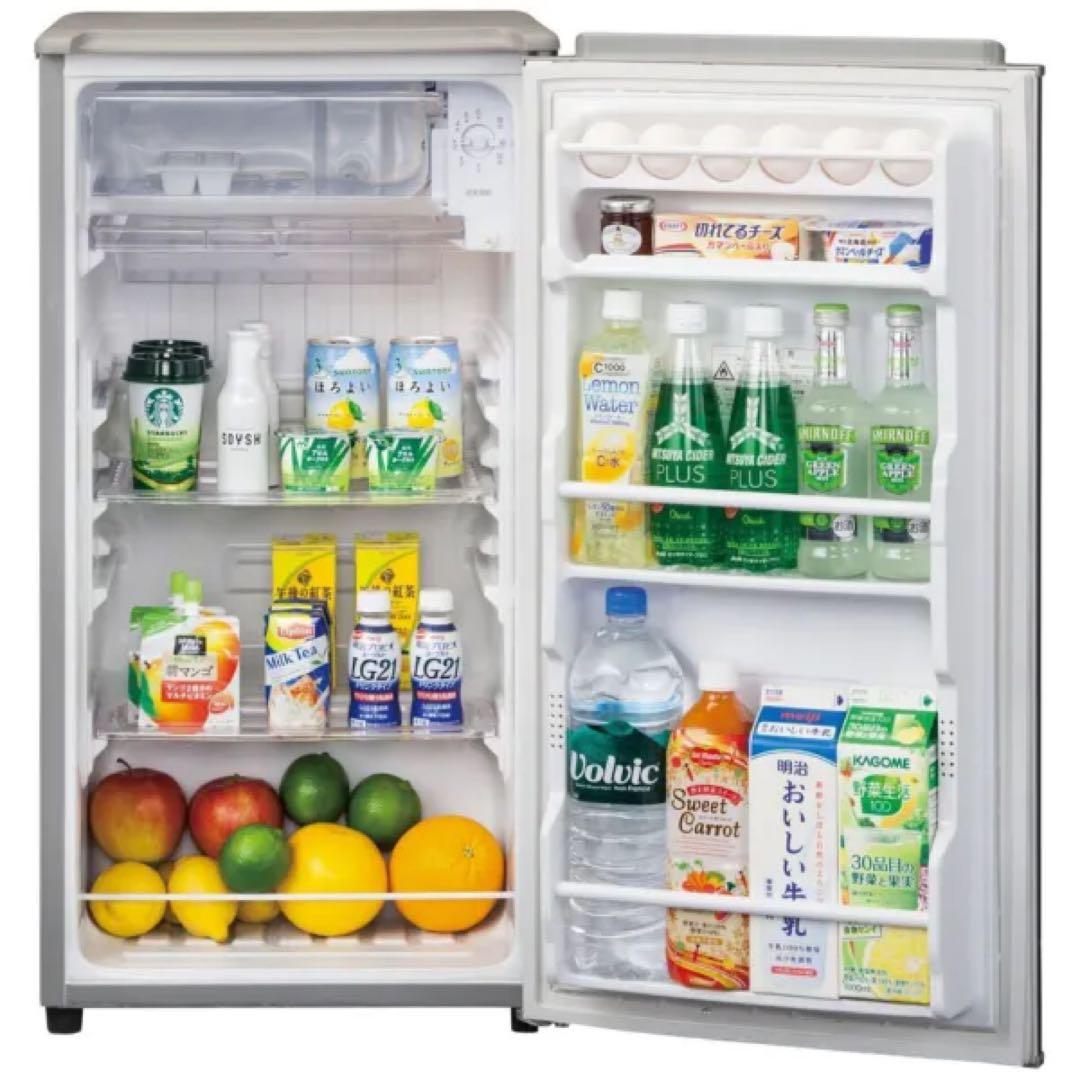 冷蔵庫 ブラッシュシルバー AQR-8G-S 75L 1ドア 右開きタイプ
