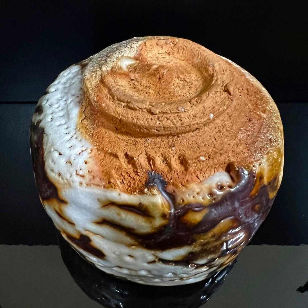 月形那比古　鬼志野茶碗　茶道具　共箱　本物保証！茶碗 茶碗 茶道具 共布