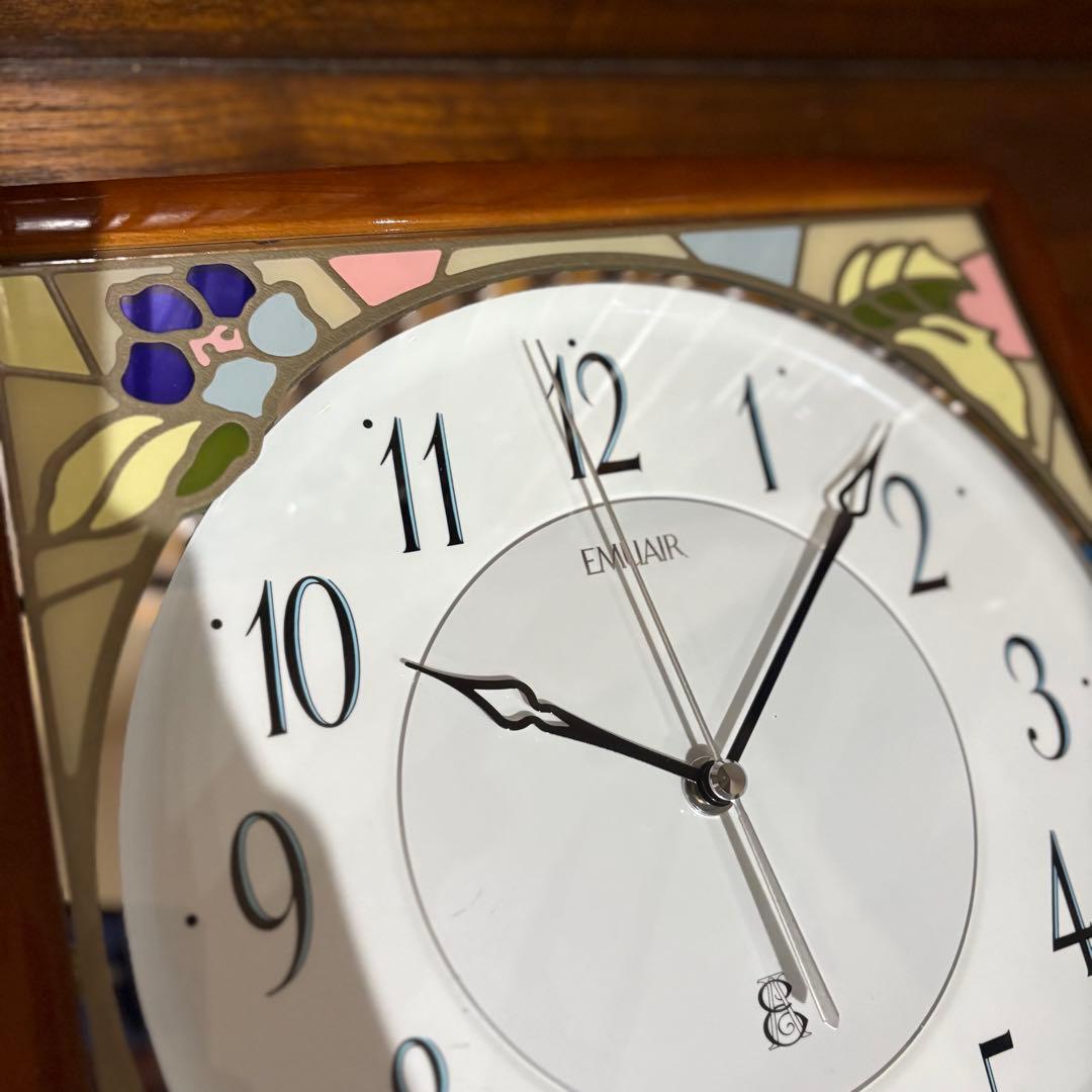 EMUAIR ステンド風　ウォールクロック　壁掛時計　8MG746EJ