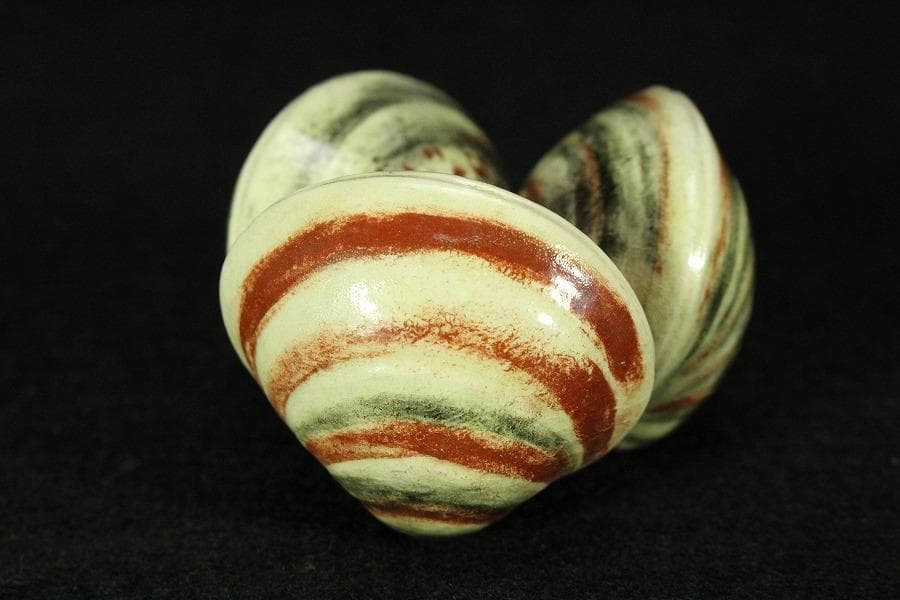 茶道具 三蛤 蓋置 共箱 雛祭り(K-LC868)