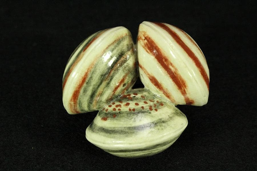 茶道具 三蛤 蓋置 共箱 雛祭り(K-LC868)