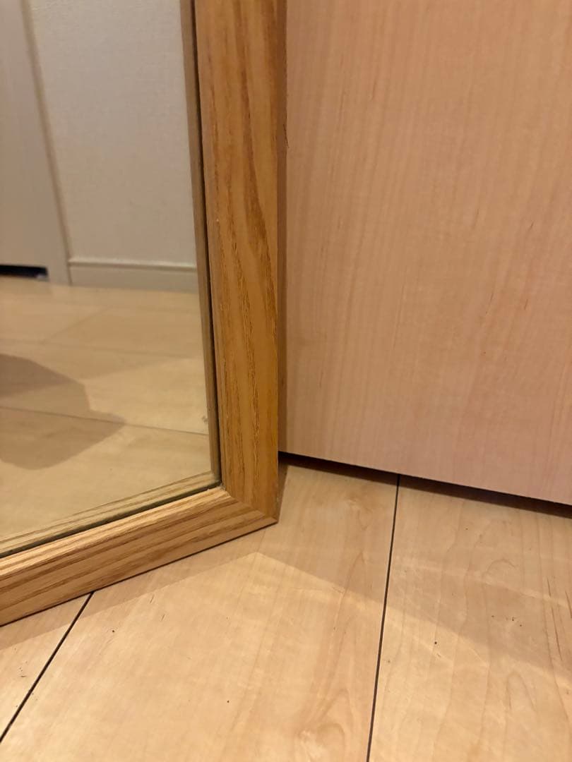 カントリー調 オーク材フレーム ウォールミラー カナディアン/アンティーク