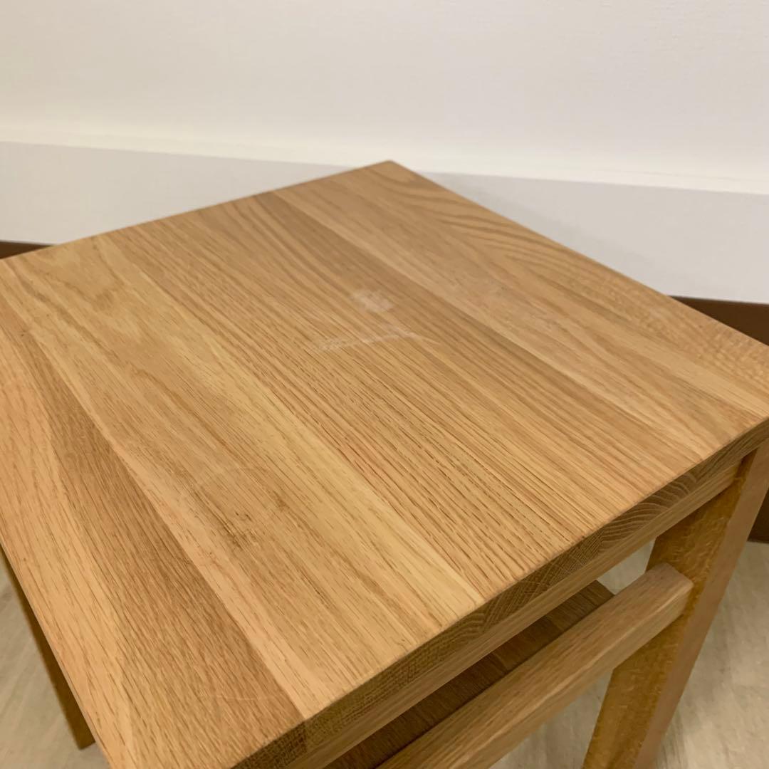 MUJI 無印良品 サイドテーブルベンチ 無垢材