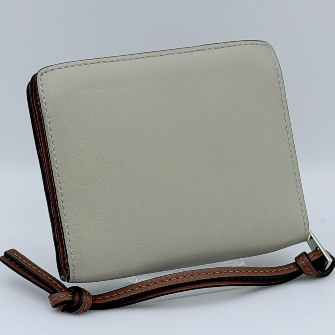 LOEWE ロエベ アナグラム コンパクト ジップウォレット ベージュ