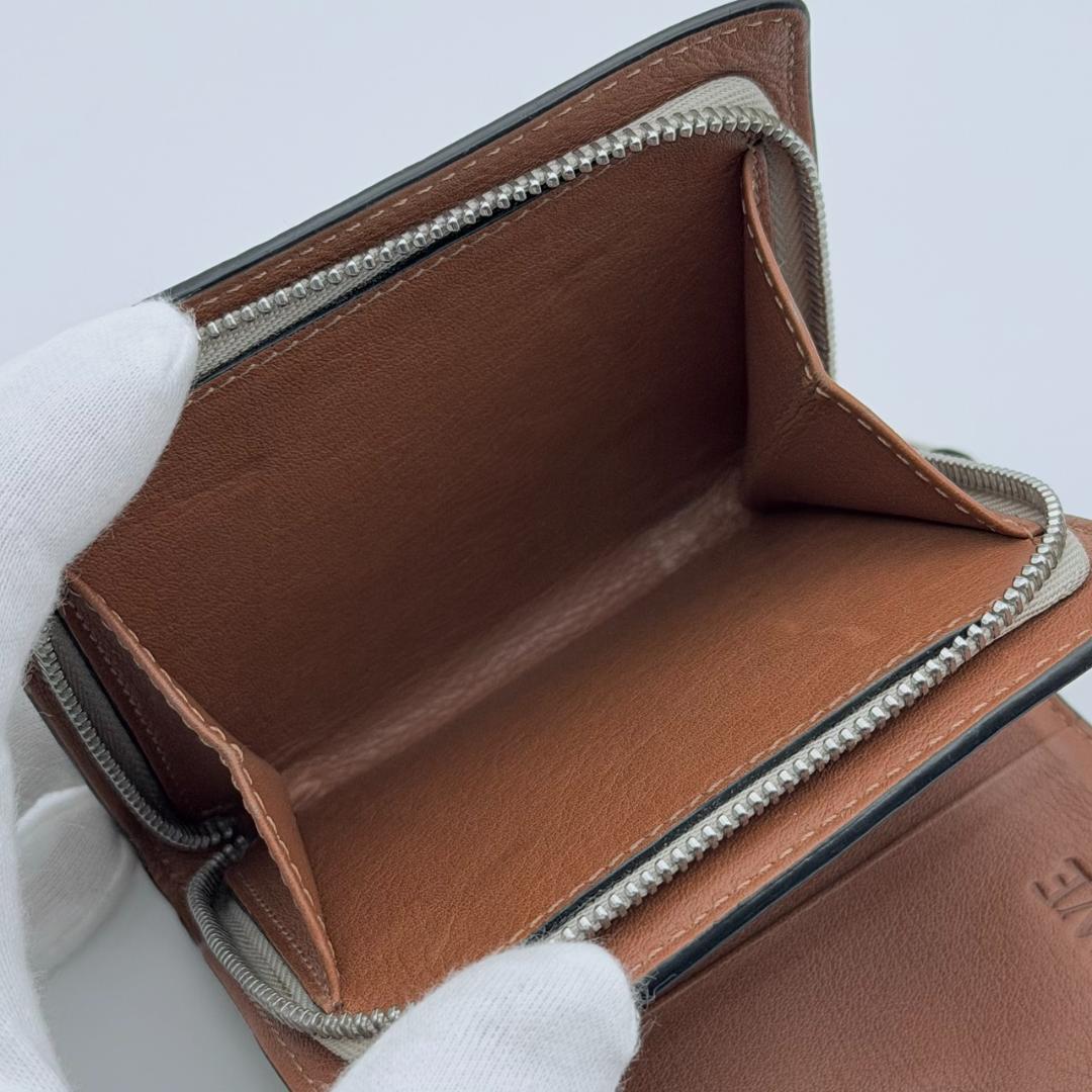LOEWE ロエベ アナグラム コンパクト ジップウォレット ベージュ