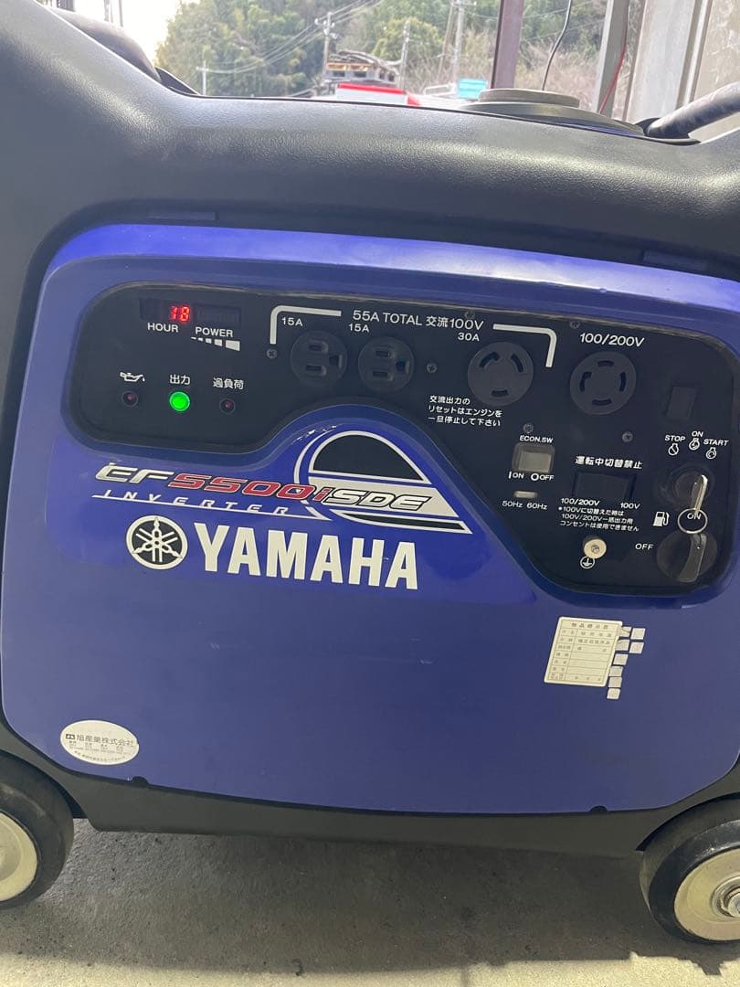 YAMAHA EF5500iSDE 発電機インバーター式 アワーメーター18時間
