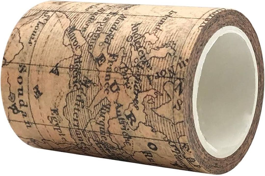 ヴィンテージワールドトラベル和紙マスキングテープセット 幅60mm 8メートル