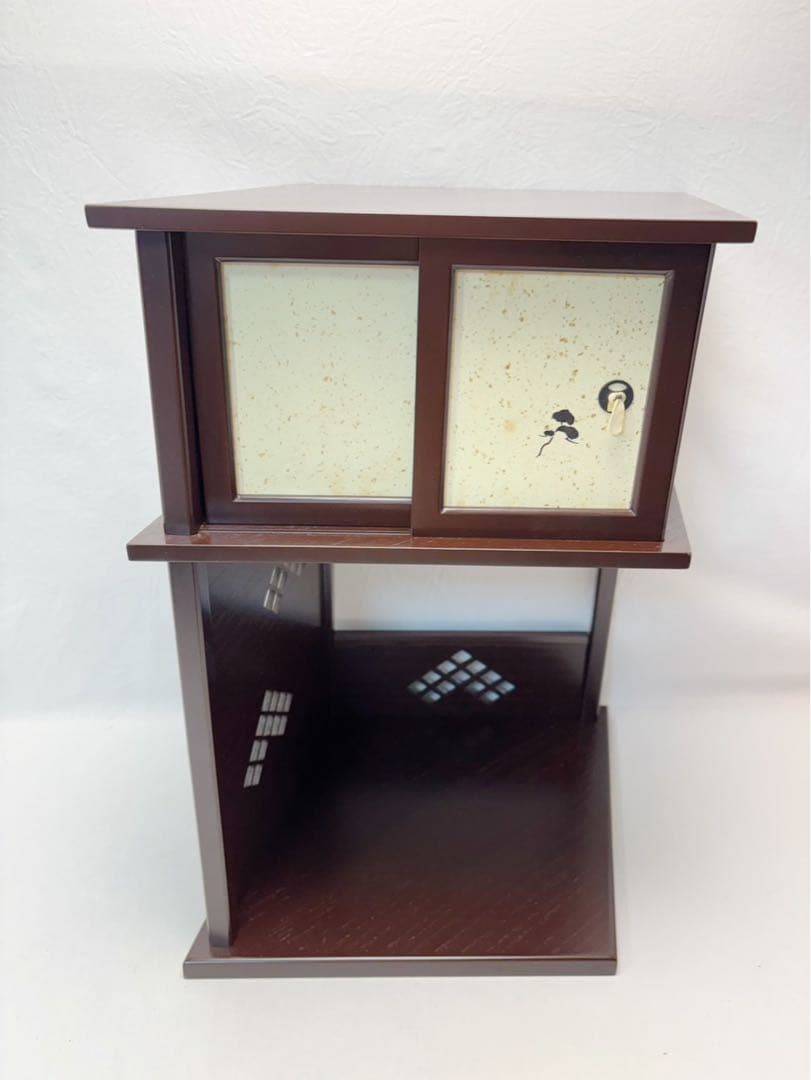 ほぼ未使用 茶道具 秀斎作 淡々斎好み 徒然棚 溜塗 組立式 元箱