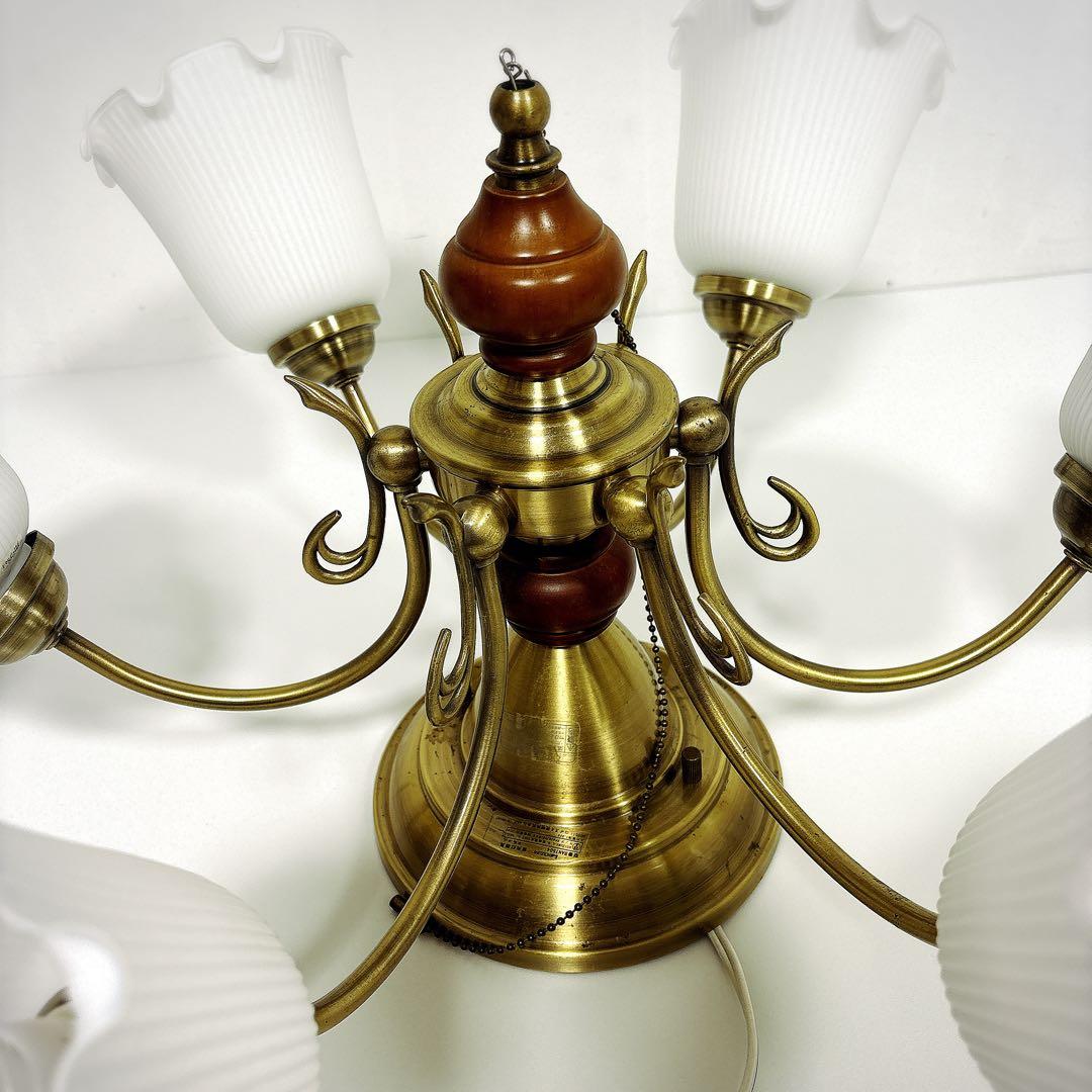 【美品 動作良好】KOIZUMI 6灯 アンティーク調 シャンデリア