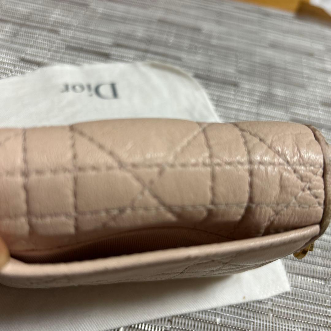 Dior ピンク三つ折り財布