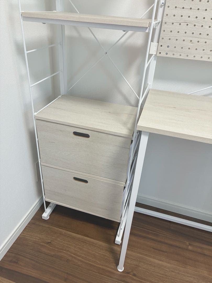 氷翠様 【美品】 ニトリ Nポルダ デスク 収納 突っ張り 壁面 セット