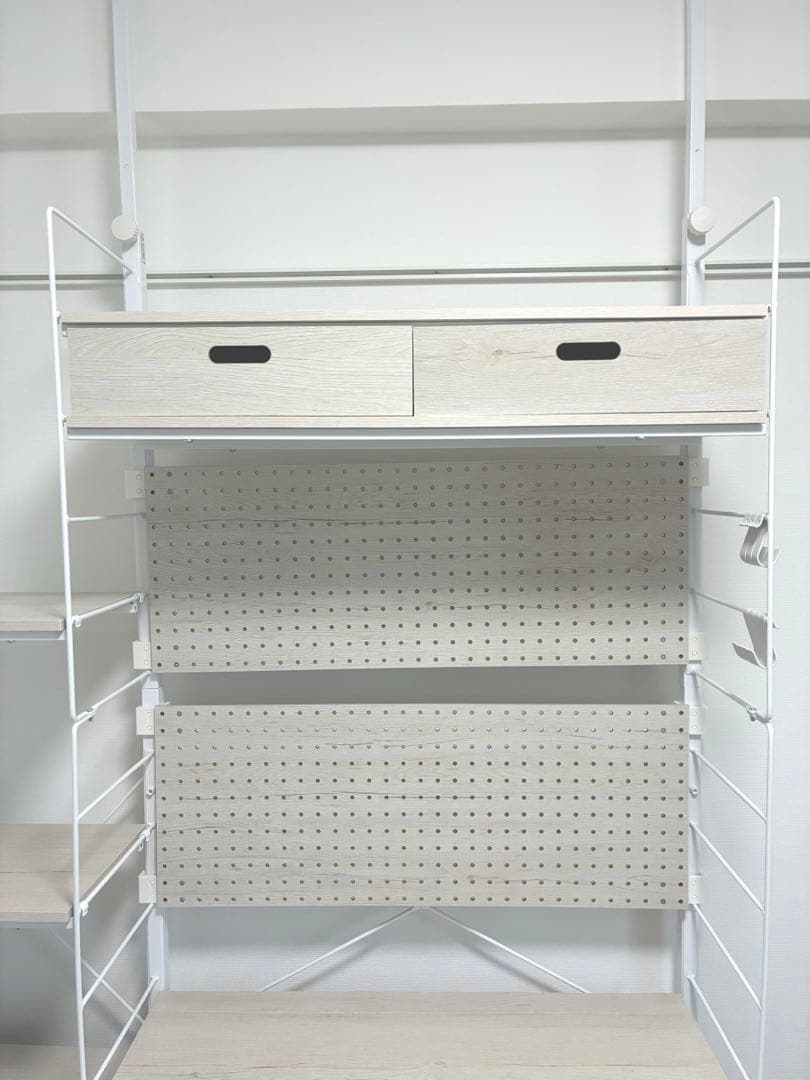 氷翠様 【美品】 ニトリ Nポルダ デスク 収納 突っ張り 壁面 セット