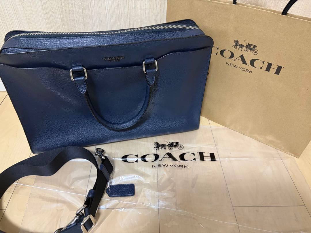 【1/12まで】COACH ネイビー ビジネスバッグ