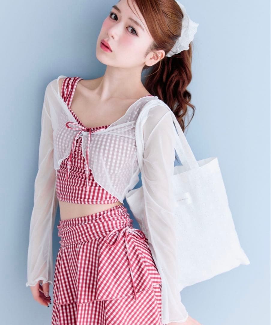 OLIVE des OLIVE レース 織付リボン swim wear