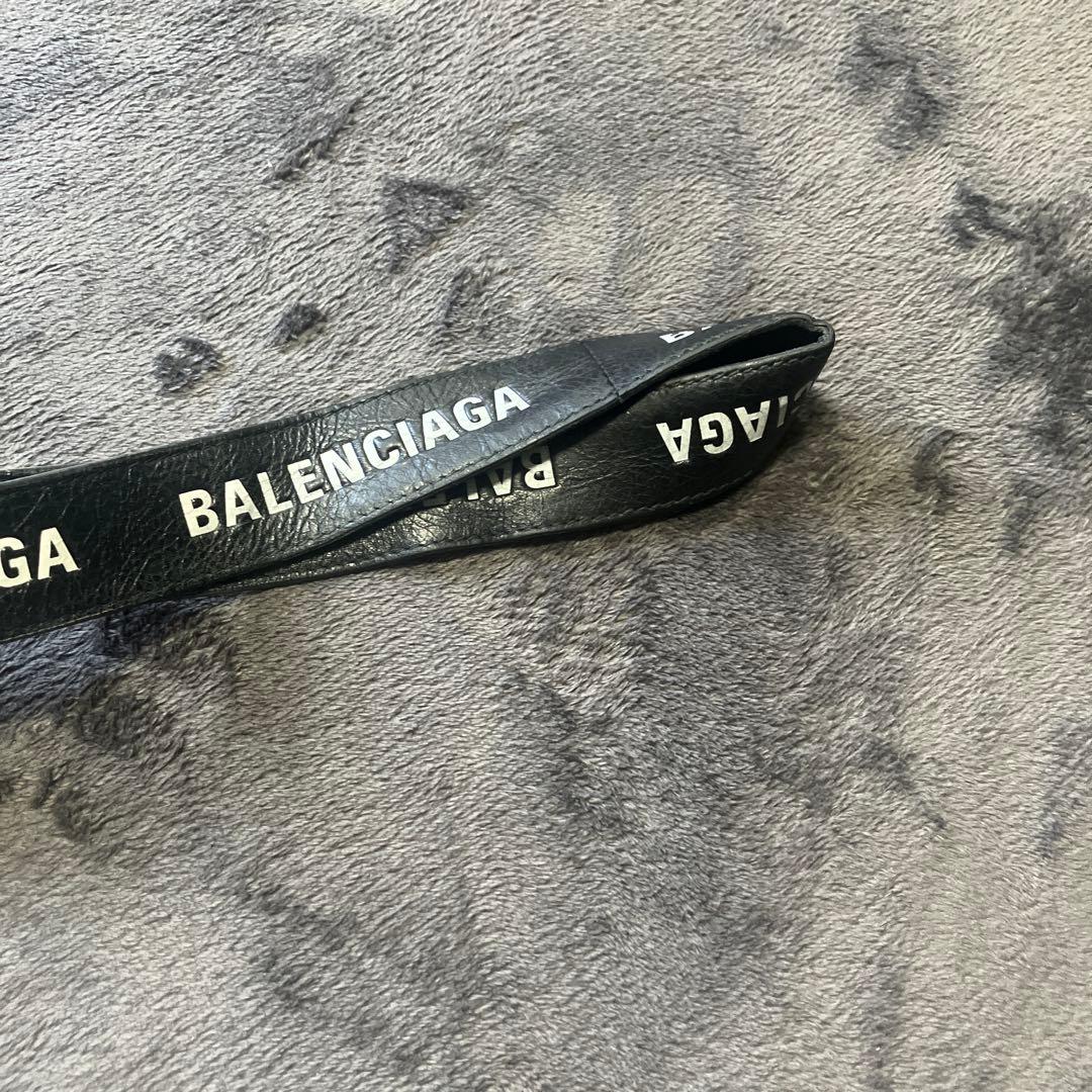 BALENCIAGA バレンシアガ ネックストラップ　ロゴ レザー　0705