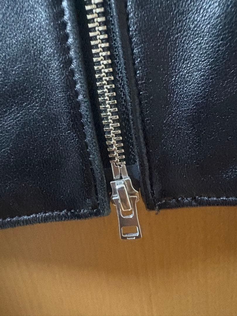 【本革】LIDNM 黒レザーシングルライダースジャケット　Lサイズ