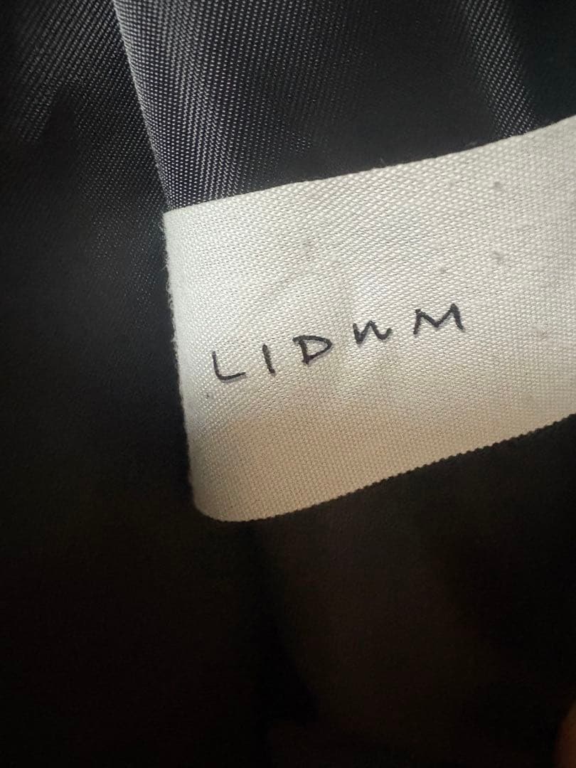 【本革】LIDNM 黒レザーシングルライダースジャケット　Lサイズ