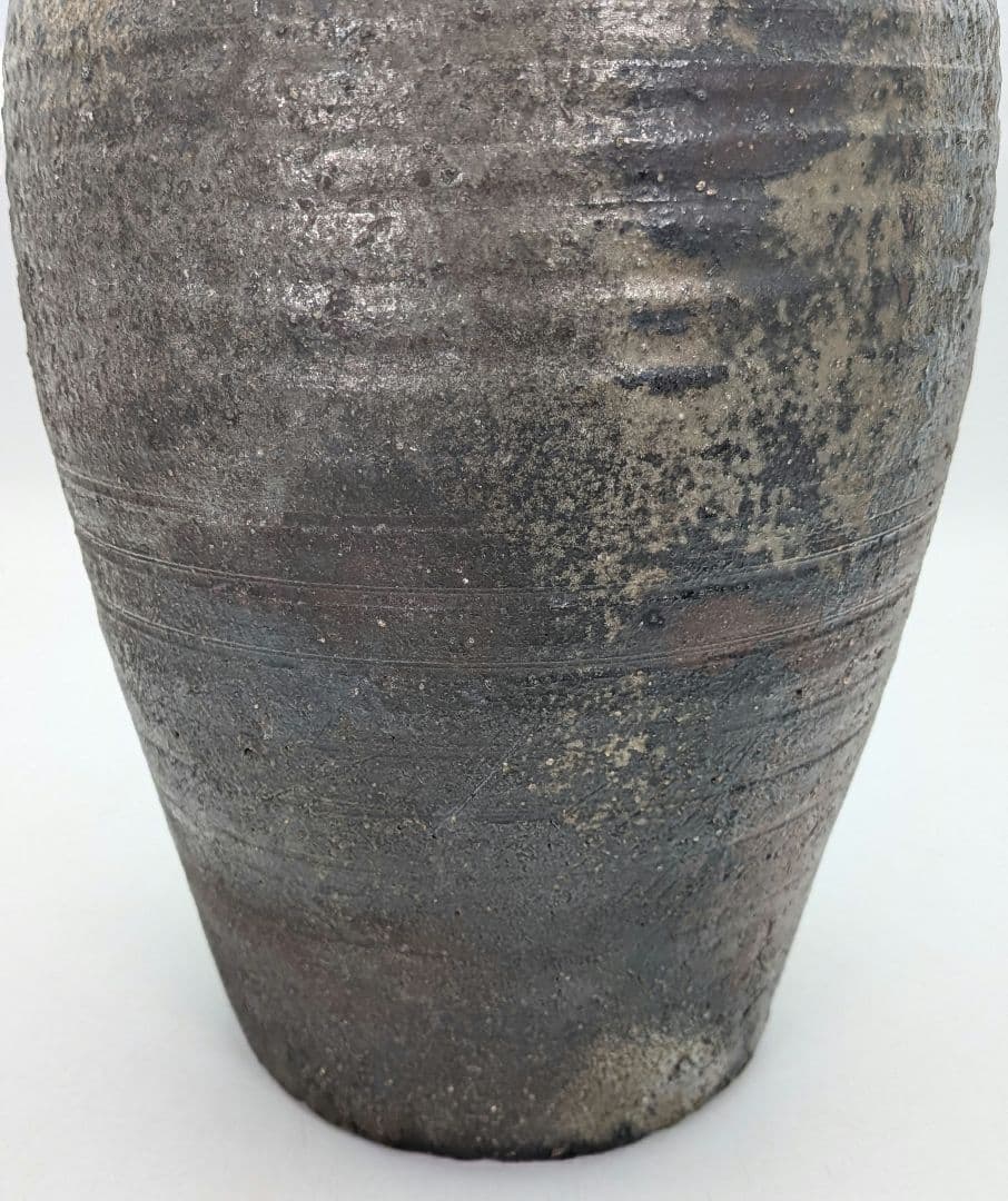 備前焼 三耳壺 三耳壷 花器 フラワーベース つぼ 花瓶 花生 花入 金彩