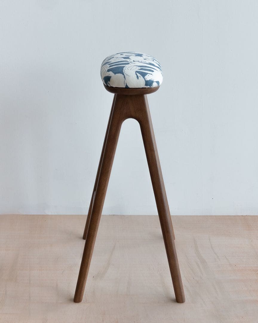 キッチンスツールBR H630＋ミナ ペルホネンlife puzzle [BL]