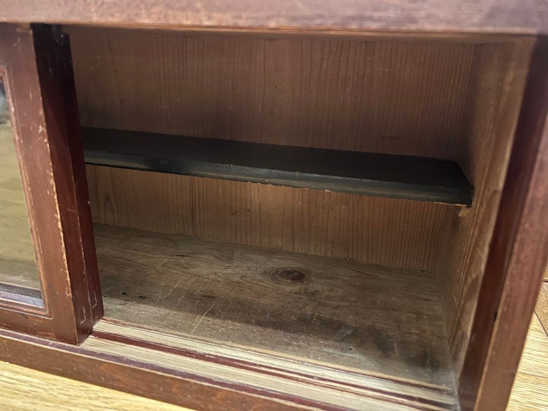 戸棚　食器棚　木製スツール アンティーク　家具　古道具　昭和レトロ　レトロ雑貨