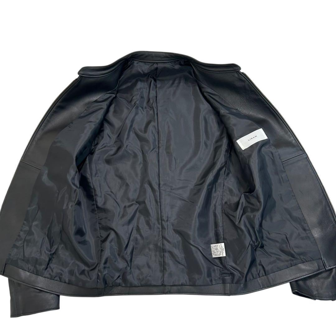 【極美品】 LIDNM リドム ラムレザー シングルライダースジャケット L 黒