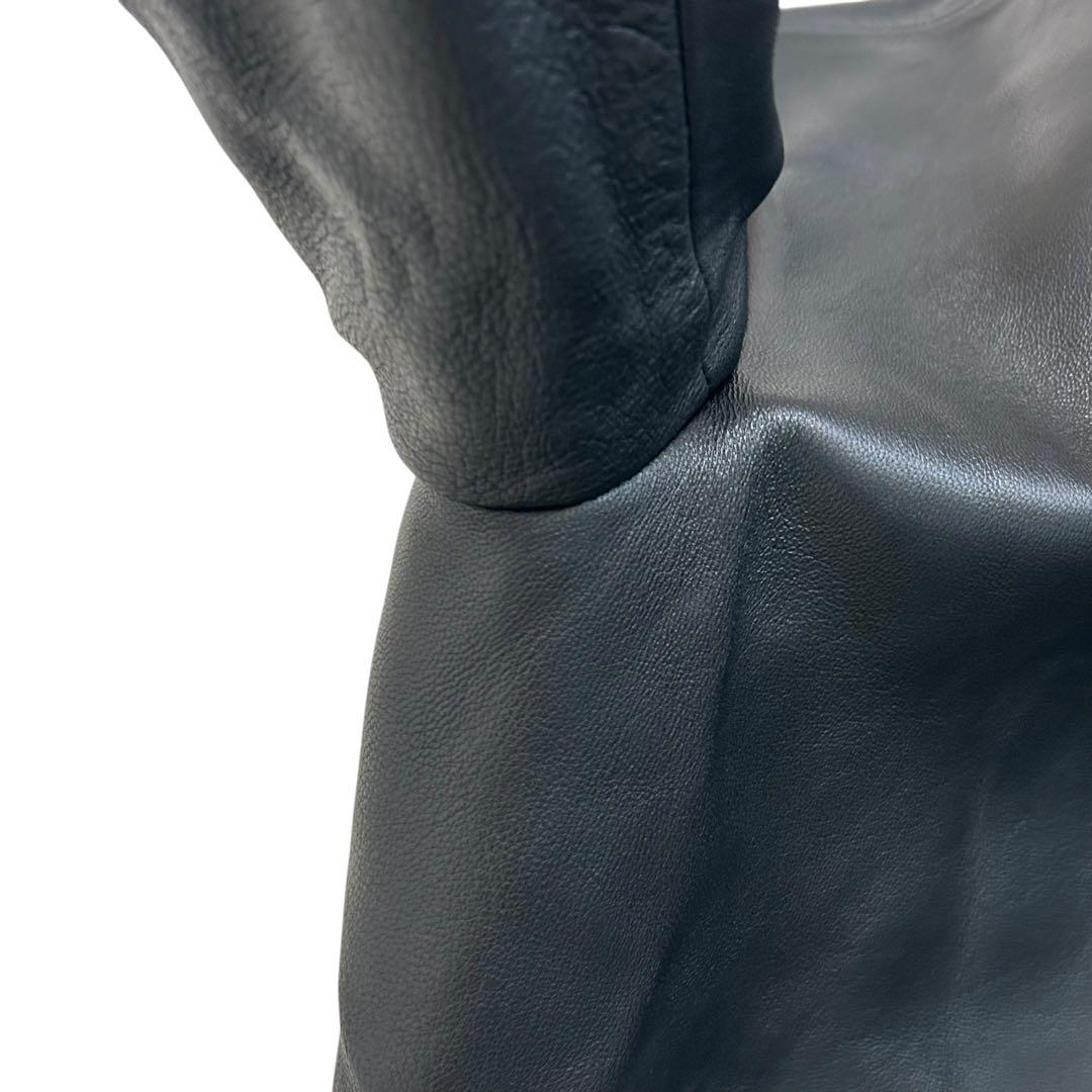 【極美品】 LIDNM リドム ラムレザー シングルライダースジャケット L 黒