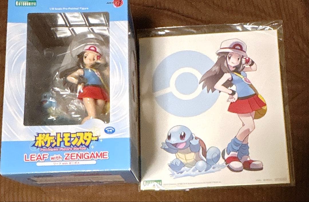 未開封品 ポケモン LEAF with ZENIGAME フィギュア 色紙
