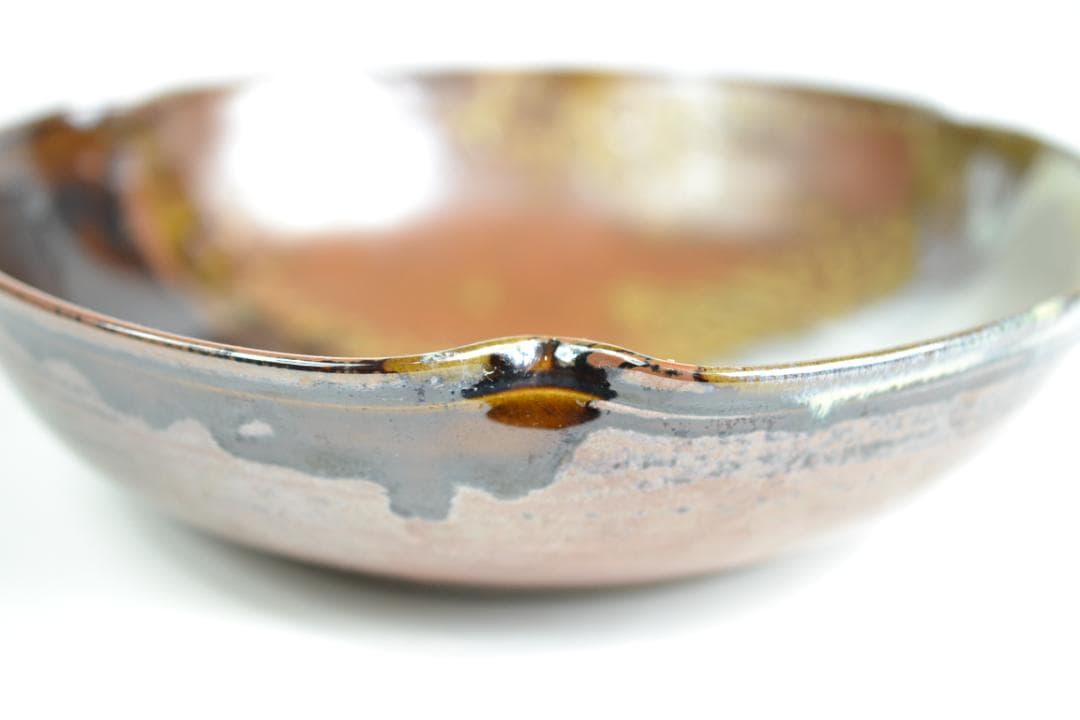 茶道具　高取菓子器　鬼丸雪山造