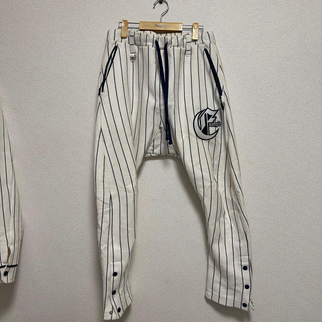 EXAMPLE ベースボール　セットアップ　サルエルパンツ　ゲームシャツ