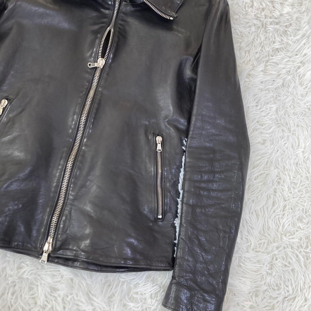 STRUM ストラム　馬革　レザーライダース　ホース　元バックラッシュ　黒