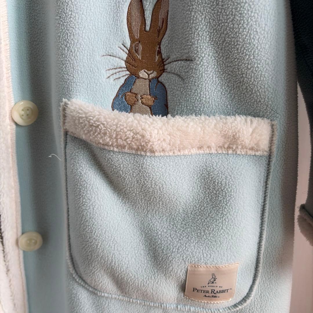 ピーターラビット フリースルームウェア 水色